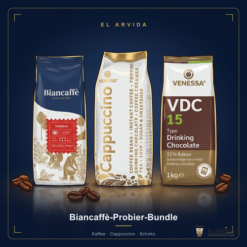 Biancaffè-Probier-Bundle – Kaffee, Cappuccino, Schoko