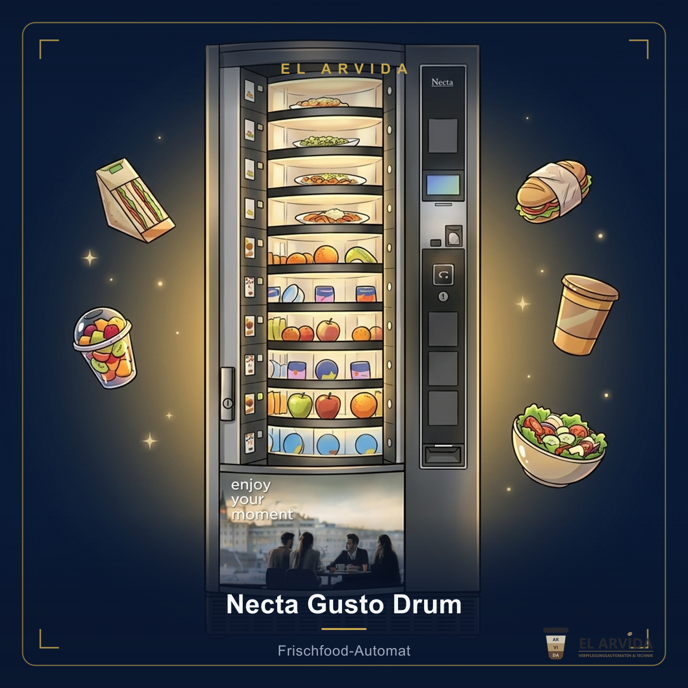 Necta Gusto Drum Illustration