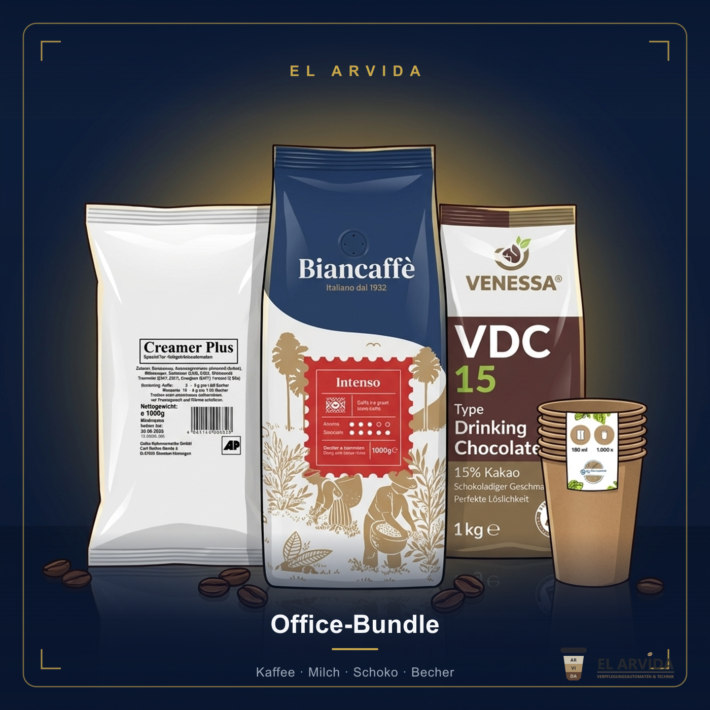 Office-Bundle – Biancaffè, Creamer, Schoko, Becher