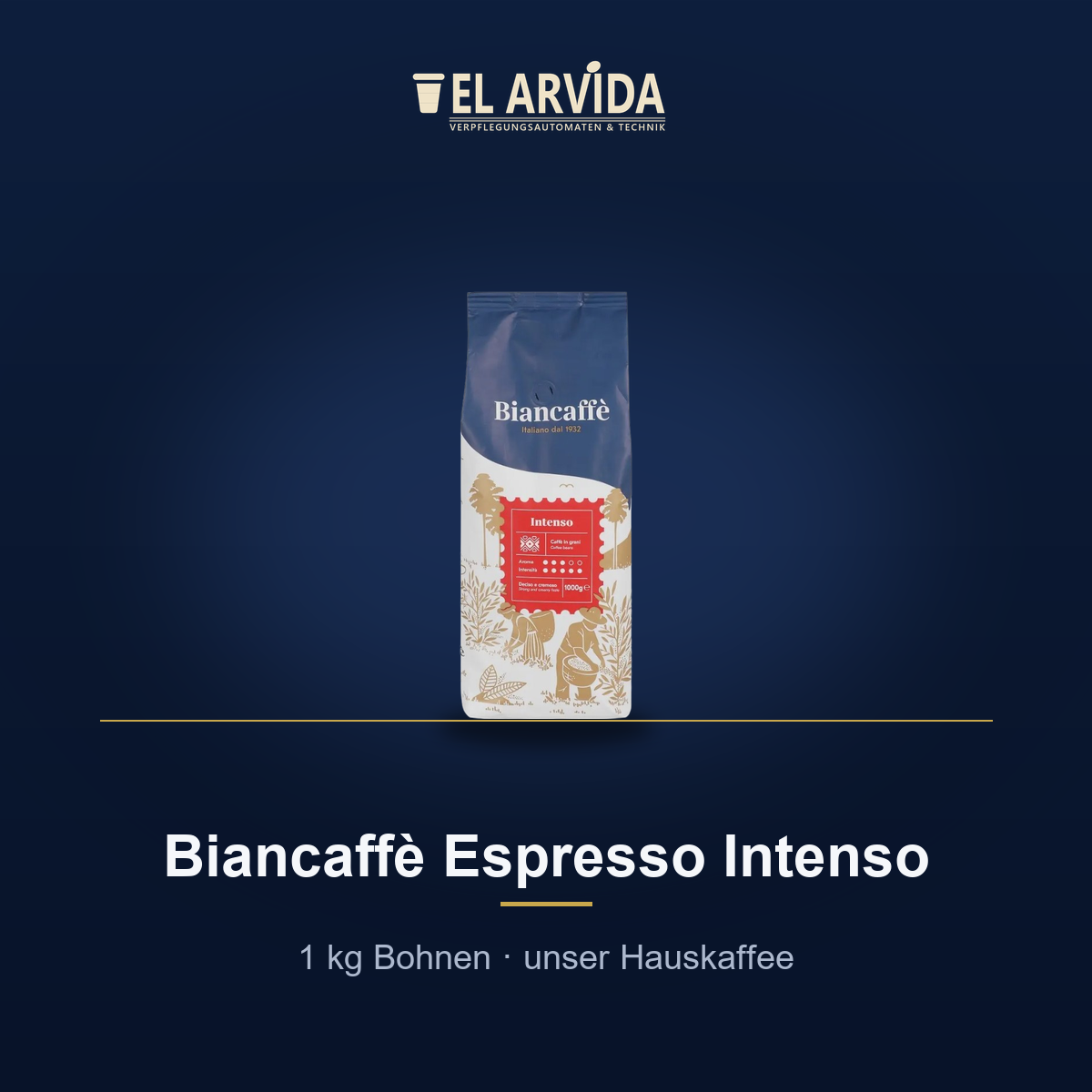 Biancaffè Espresso Intenso 1 kg – Produktansicht